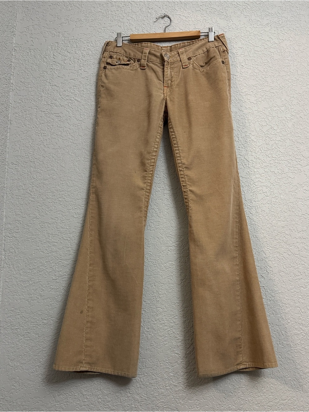 True Religion Flared Corduroy Pants - Tan